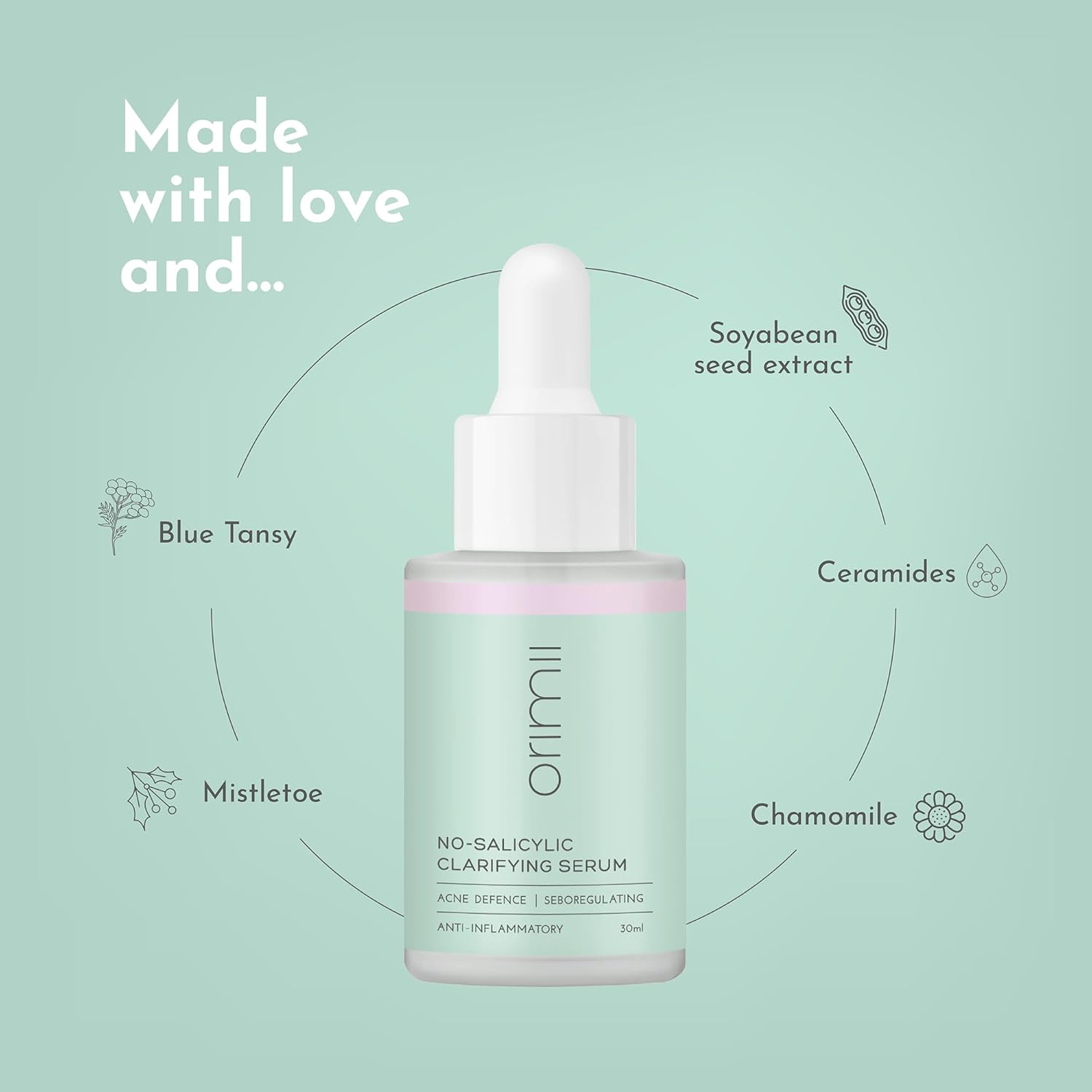 Orimii No Salicylic Clarifying Face Serum Acne Control Pregnancy Safe 30g