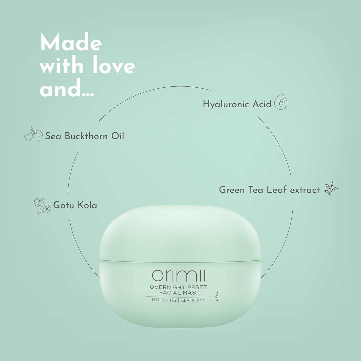 Orimii Sleeping Face Mask Overnight Skin Repair 1.38x1.77x4.49in 0.22lb