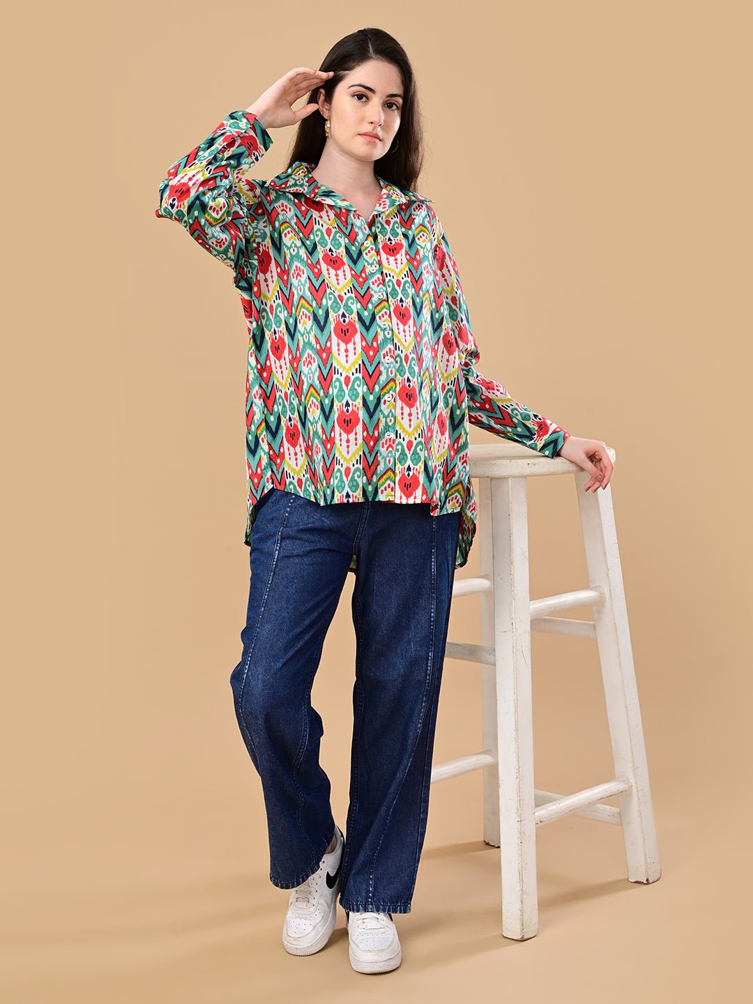  Palette Set Maternity and Nursing Oversized Shirt Multi