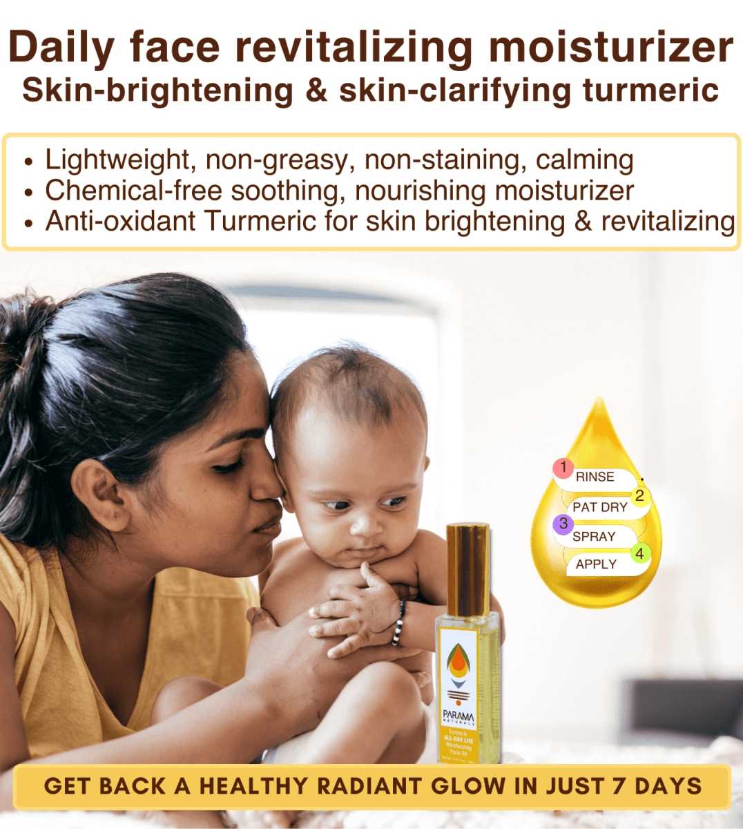 Parama Naturals All-Day Lite Turmeric Face Oil 160g 0.35lb