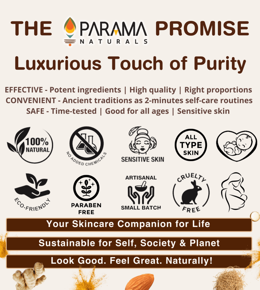 Parama Naturals Daily Self-Care Abhyanga Collection Ayurvedic Face Body Hair Oils 0.88lb