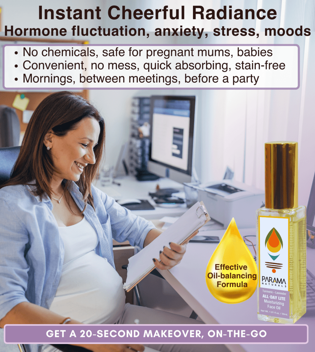 Parama Naturals Lavender-Turmeric All Day Lite Moisturizing Face Oil 160ml 0.35lb