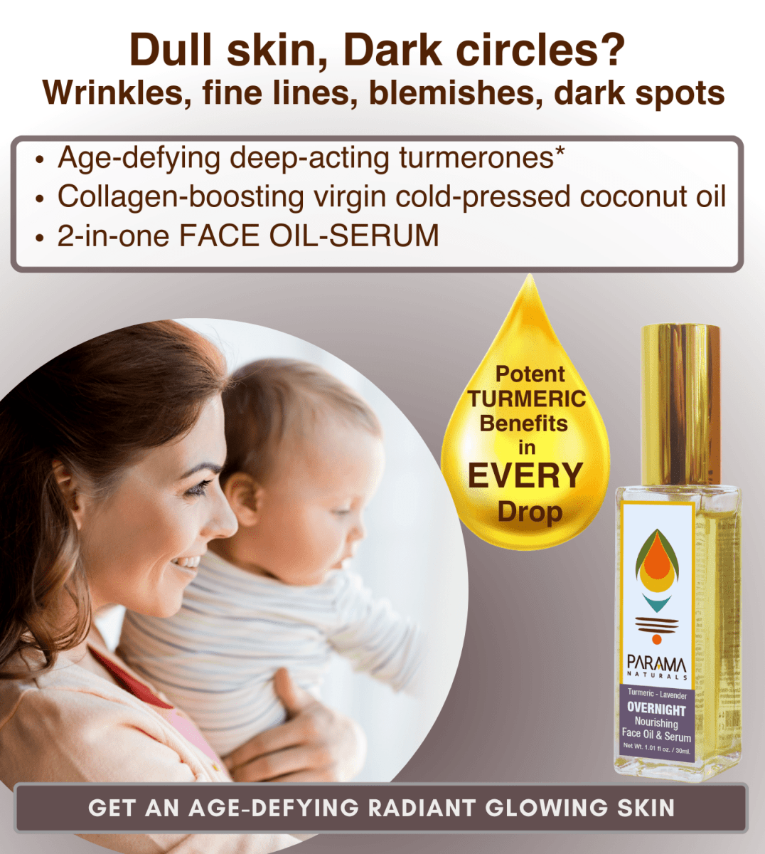 Parama Naturals Lavender-Turmeric Overnight Face Oil 160g 0.35lb