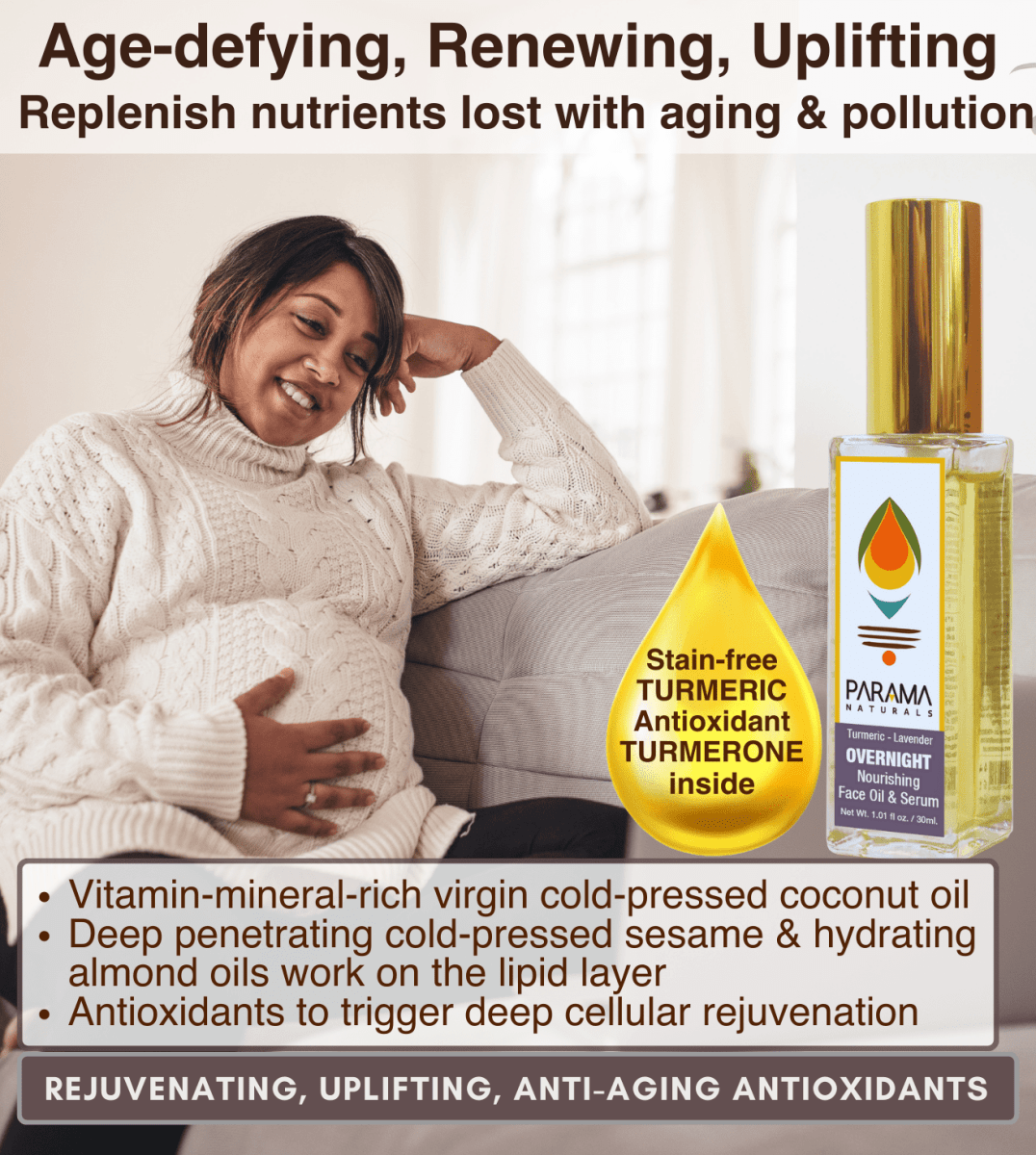 Parama Naturals Lavender-Turmeric Overnight Face Oil 160g 0.35lb