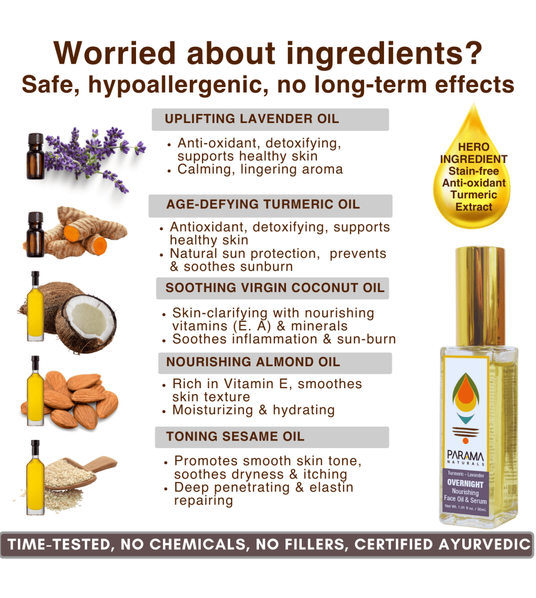 Parama Naturals Lavender-Turmeric Overnight Face Oil 160ml 0.35lb