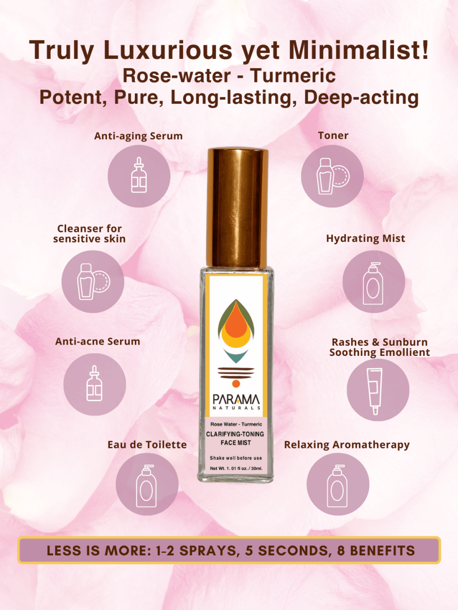 Parama Naturals Turmeric Rose Water Face Mist Clarifying & Toning 100ml