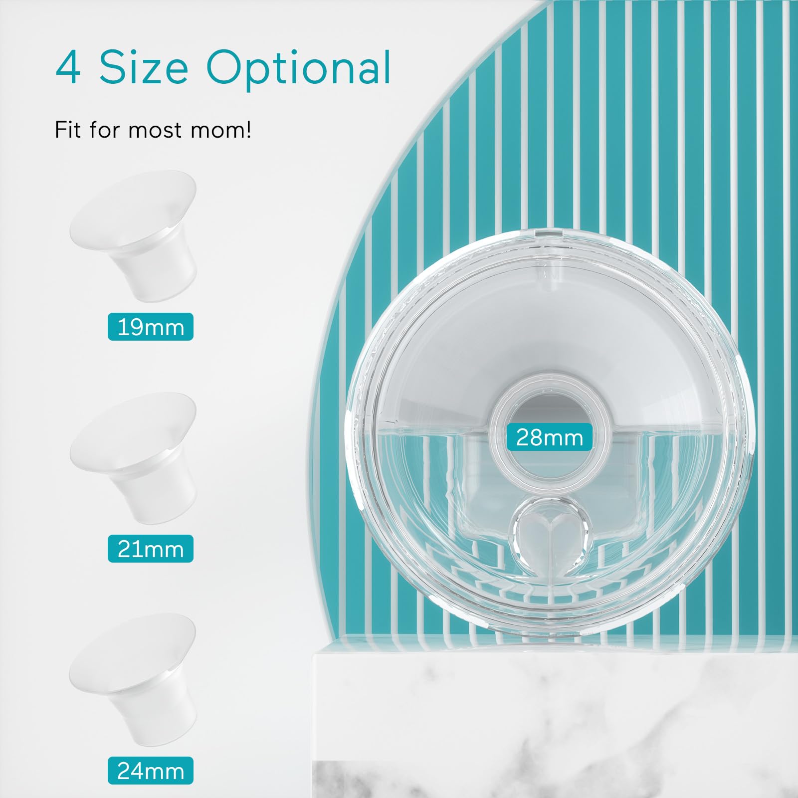 Paruu P10 Double Breast Pump Wearable Comfort Hands-Free Electric White