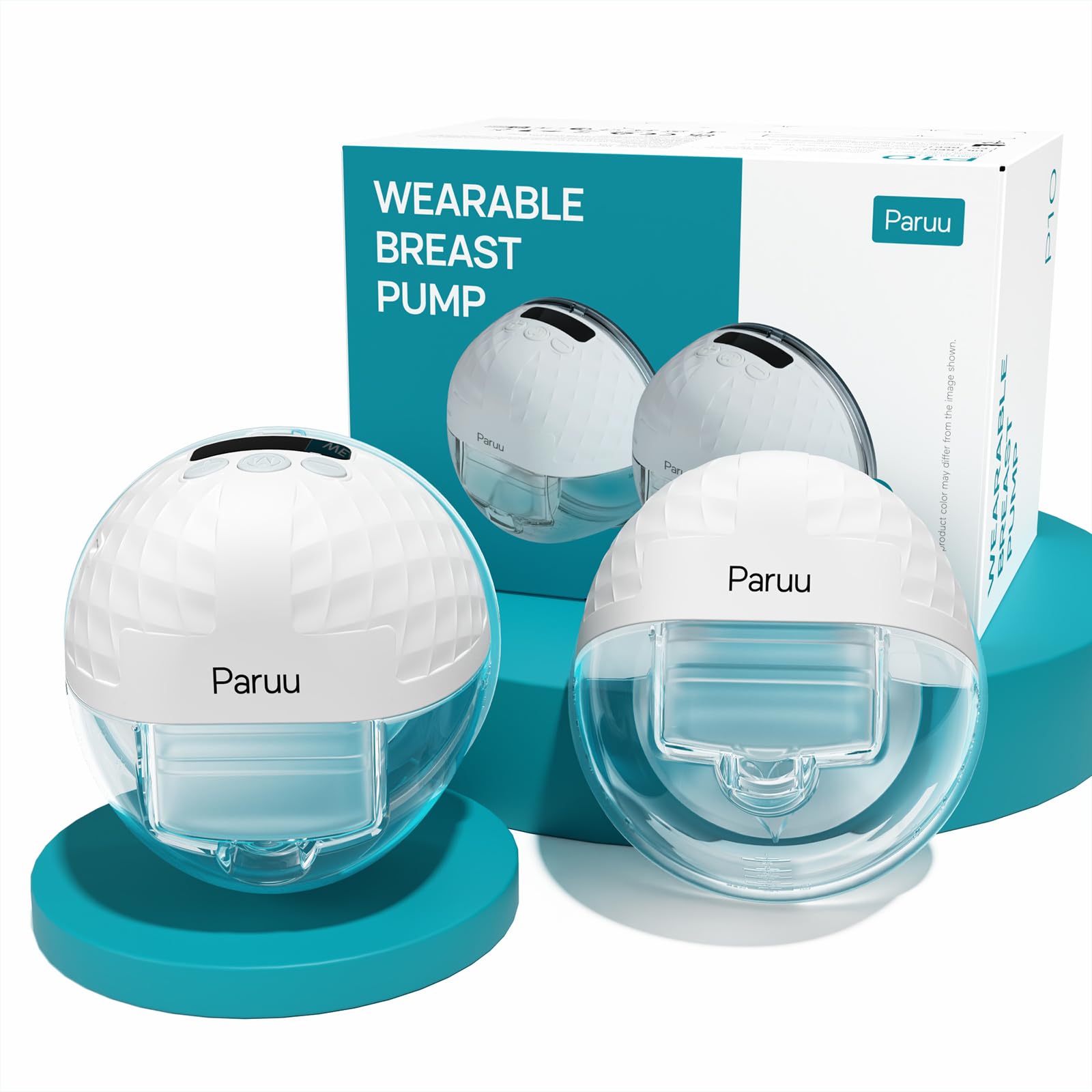 Paruu P10 Double Breast Pump Wearable Comfort Hands-Free Electric White