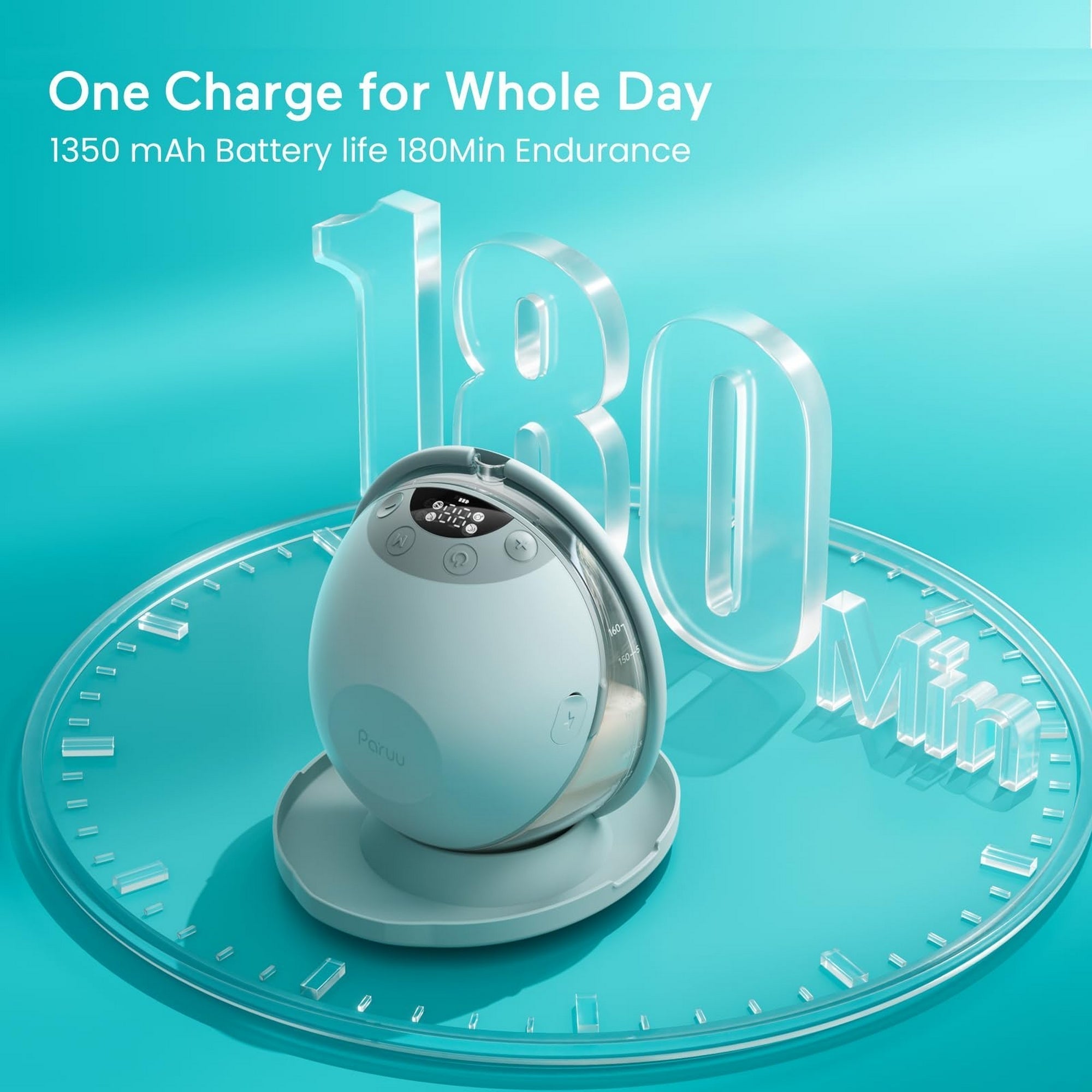 Paruu P20 Double Breast Pump Hands Free Wearable Portable 1.96lb