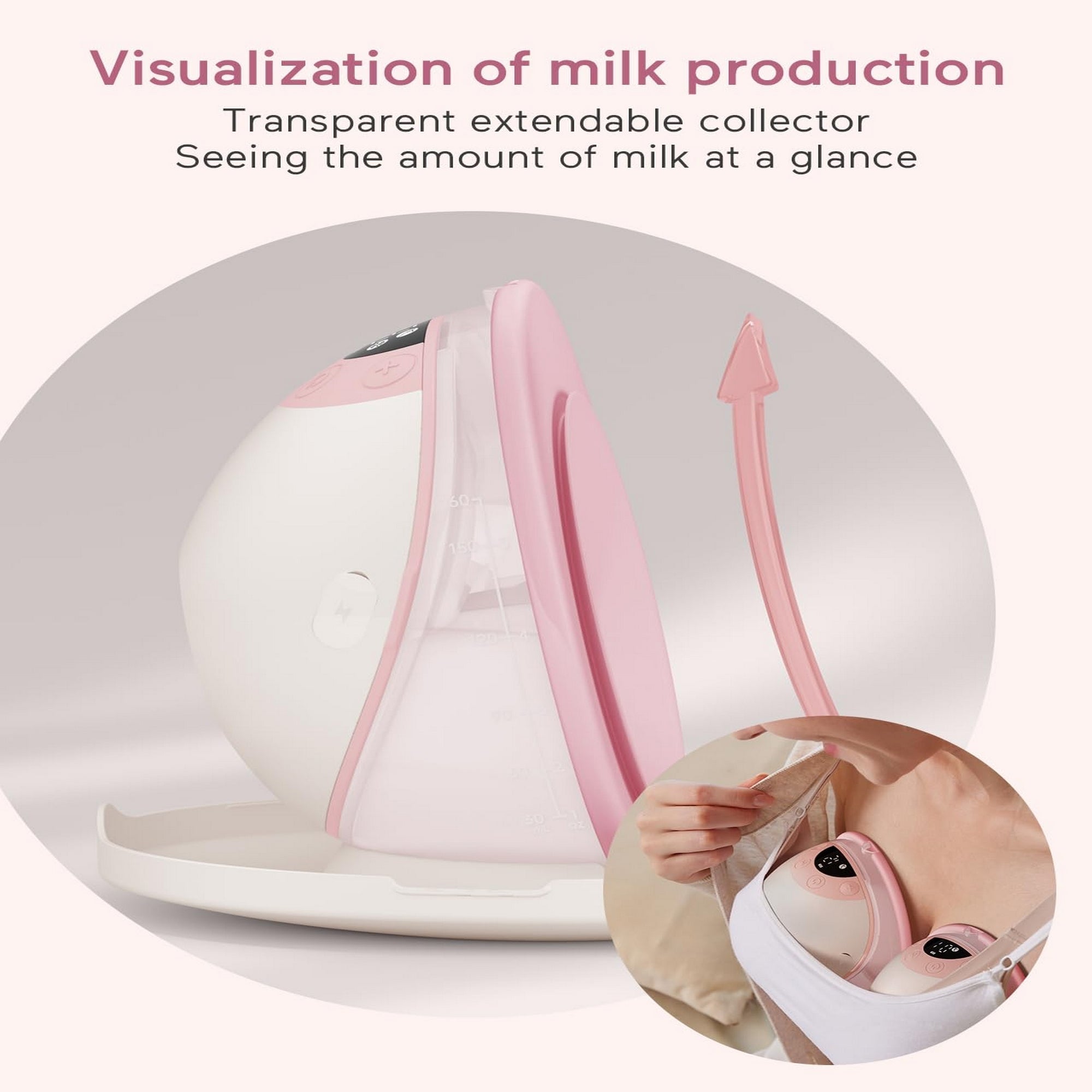 Paruu P20 Double Breast Pump Hands Free Wearable Portable 1.96lb