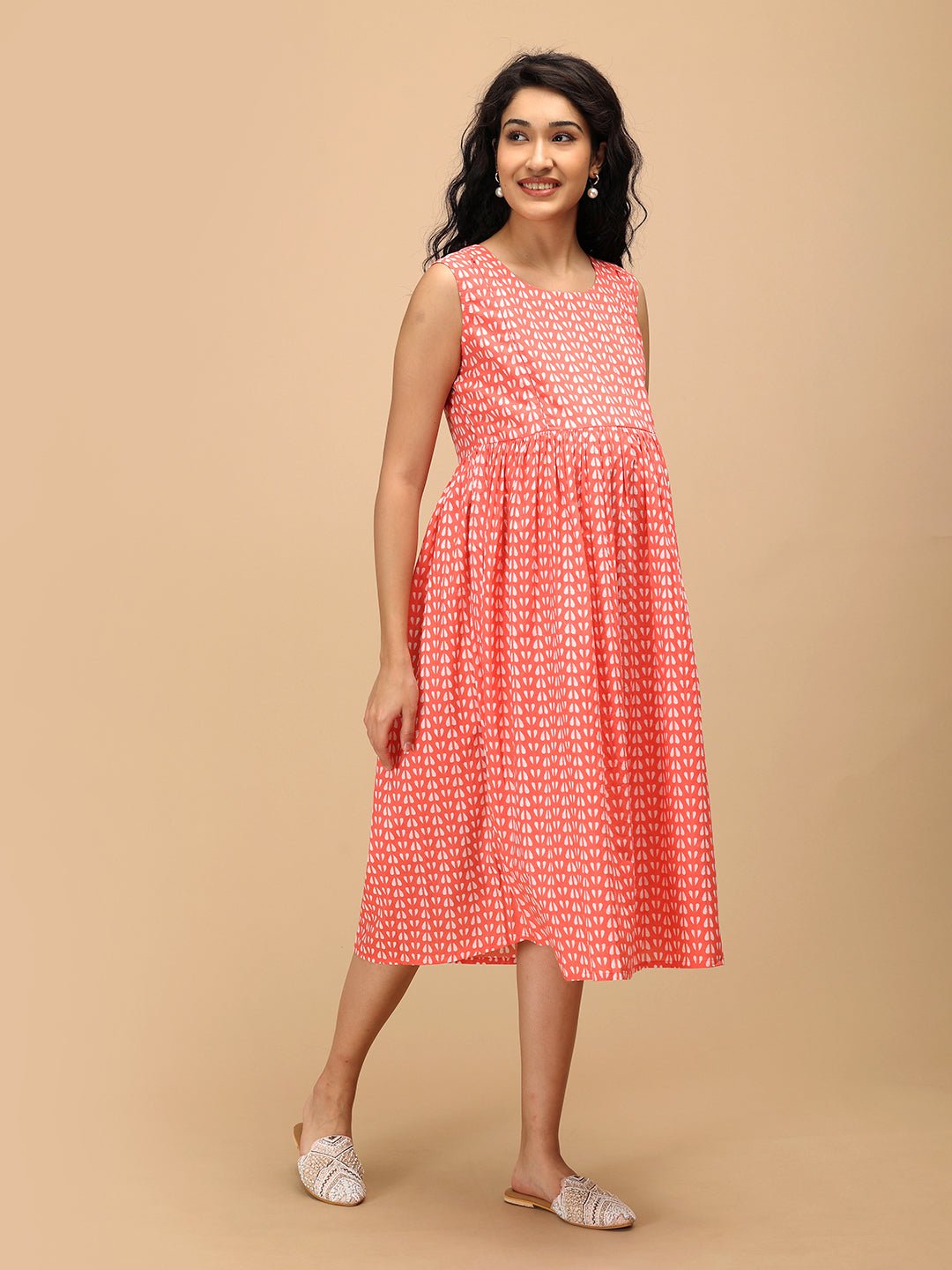  Peach n' Preach Maternity and Nursing Shacket Dress Peach