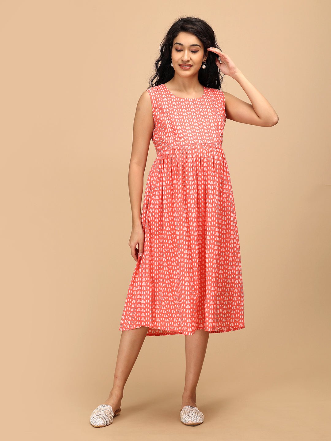 Peach n' Preach Maternity and Nursing Shacket Dress Peach