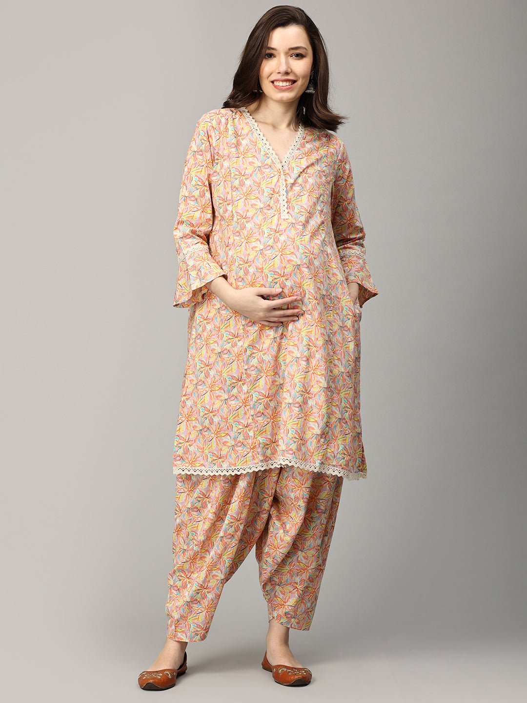  Peachin' It Maternity and Nursing Co Ord Set Multi