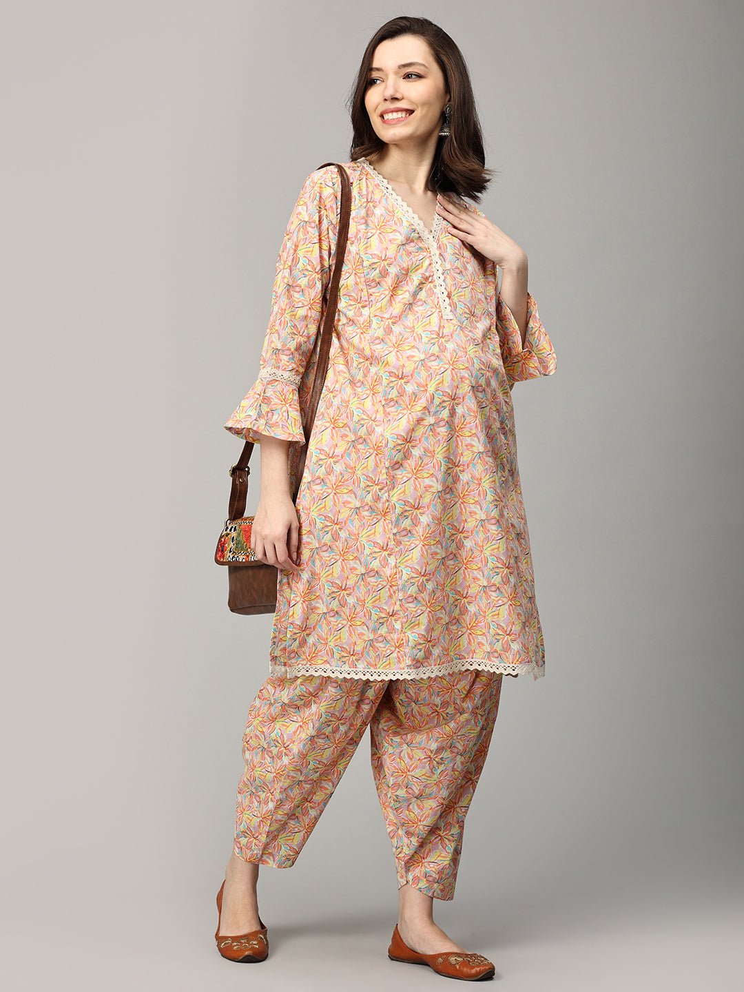  Peachin' It Maternity and Nursing Co Ord Set Multi
