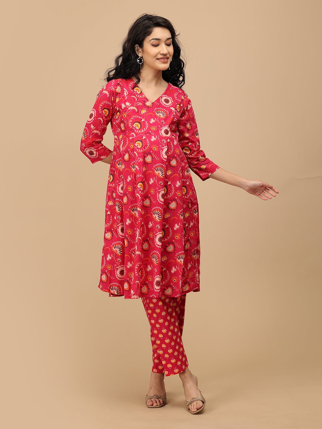  Peony Dream Maternity and Nursing Kurta Set Multi