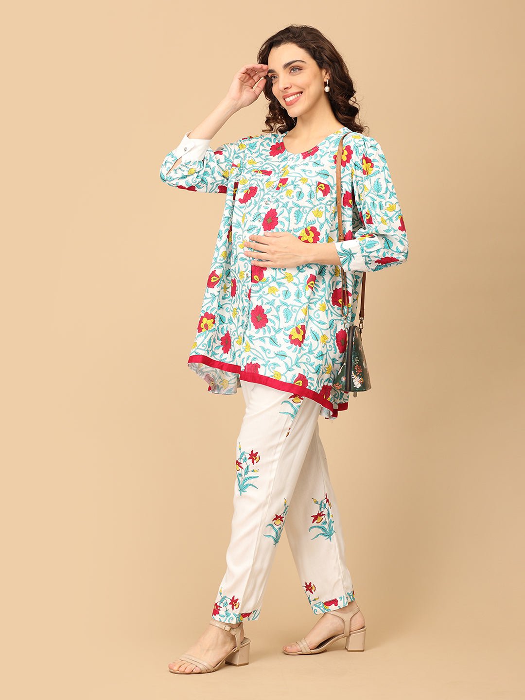  Petal & Pulse Maternity and Nursing Co Ord Set Multi
