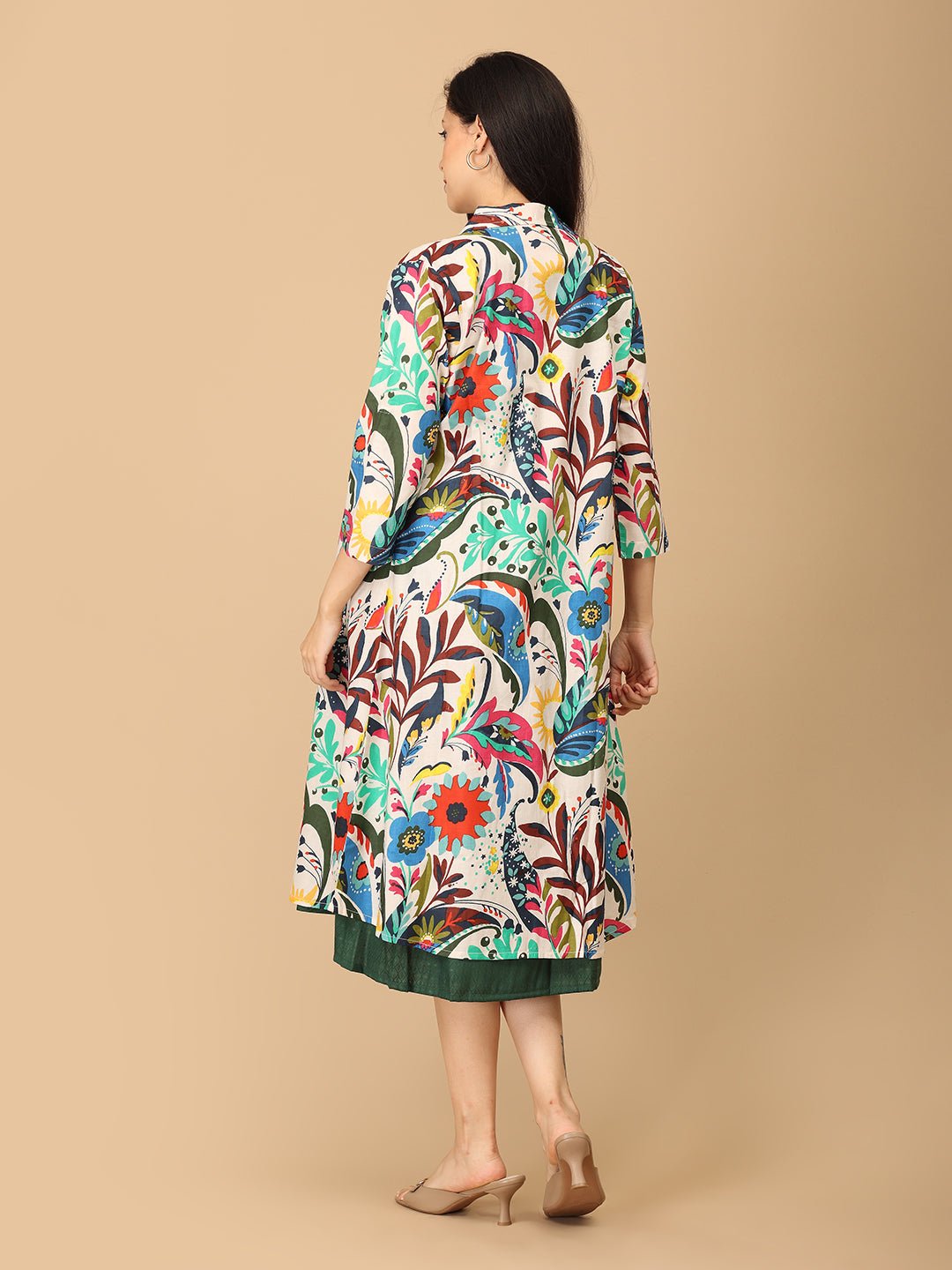  Petalicious Maternity and Nursing Shacket Dress Multi