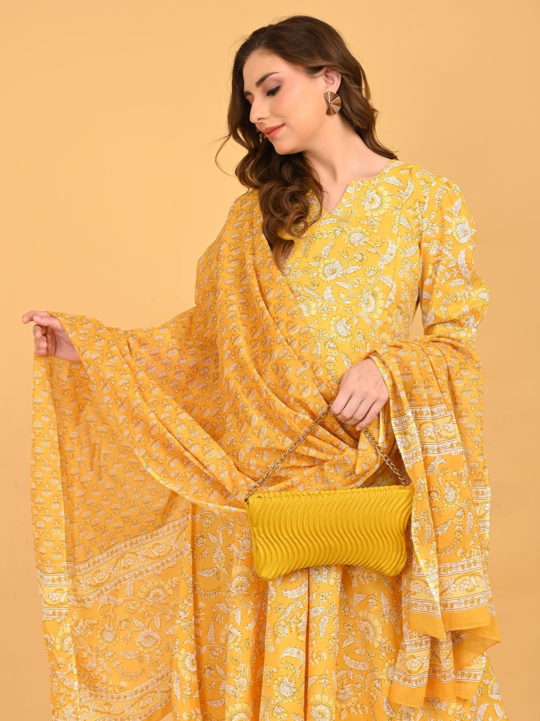  Phoolon Ka Noor Maternity and Nursing Kurta Set Yellow