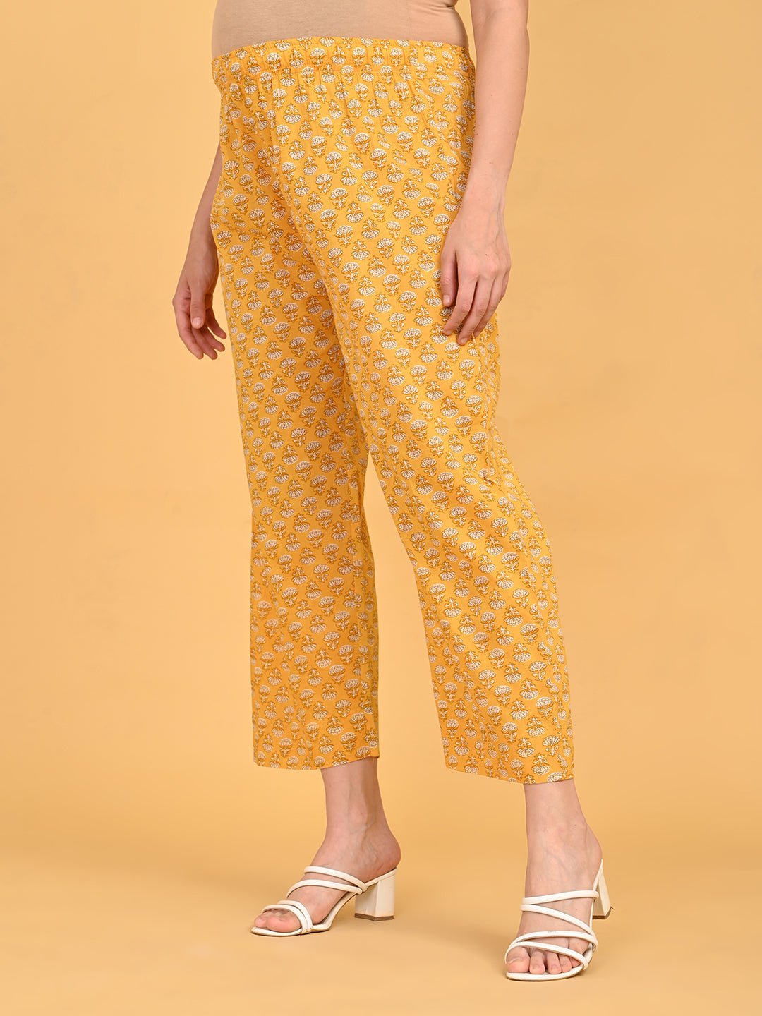  Phoolon Ka Noor Maternity and Nursing Kurta Set Yellow