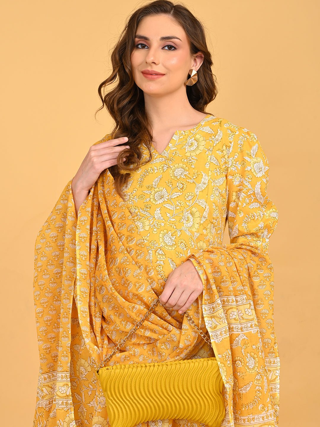  Phoolon Ka Noor Maternity and Nursing Kurta Set Yellow