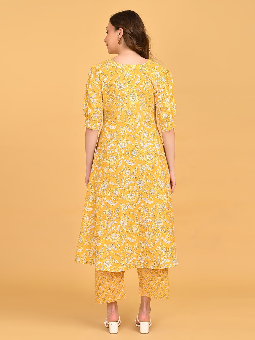  Phoolon Ka Noor Maternity and Nursing Kurta Set Yellow