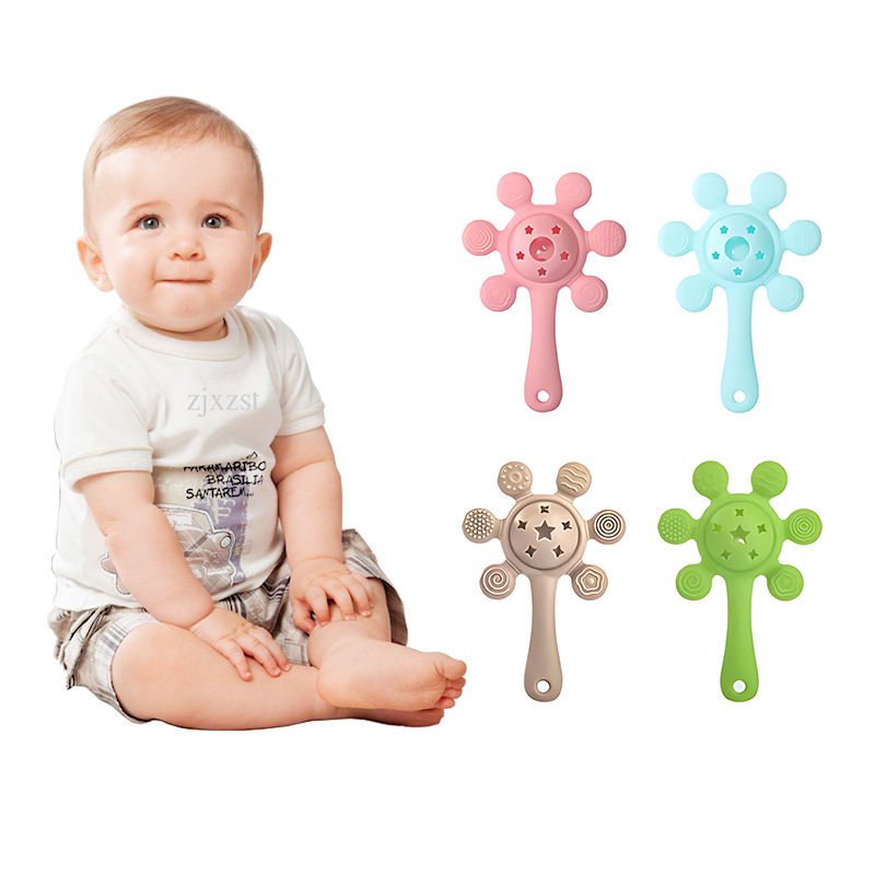Pik A Boo Sun Silicone Teether Rattle Toy For Babies