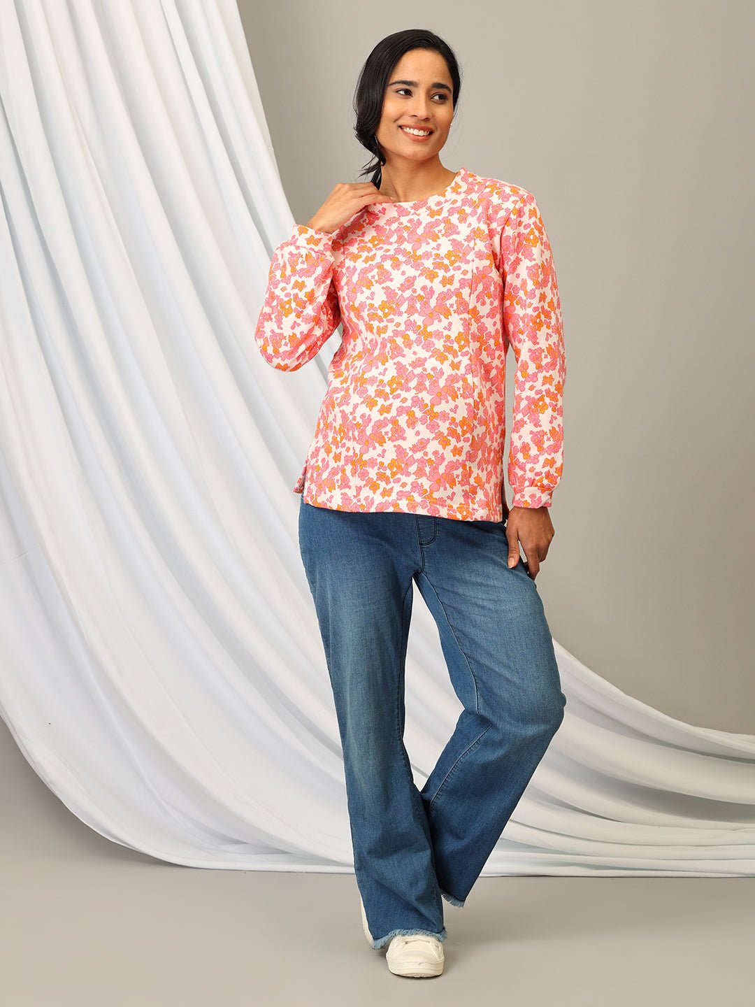  Pink-A-Rine Dream Maternity and Nursing Sweatshirt Pink