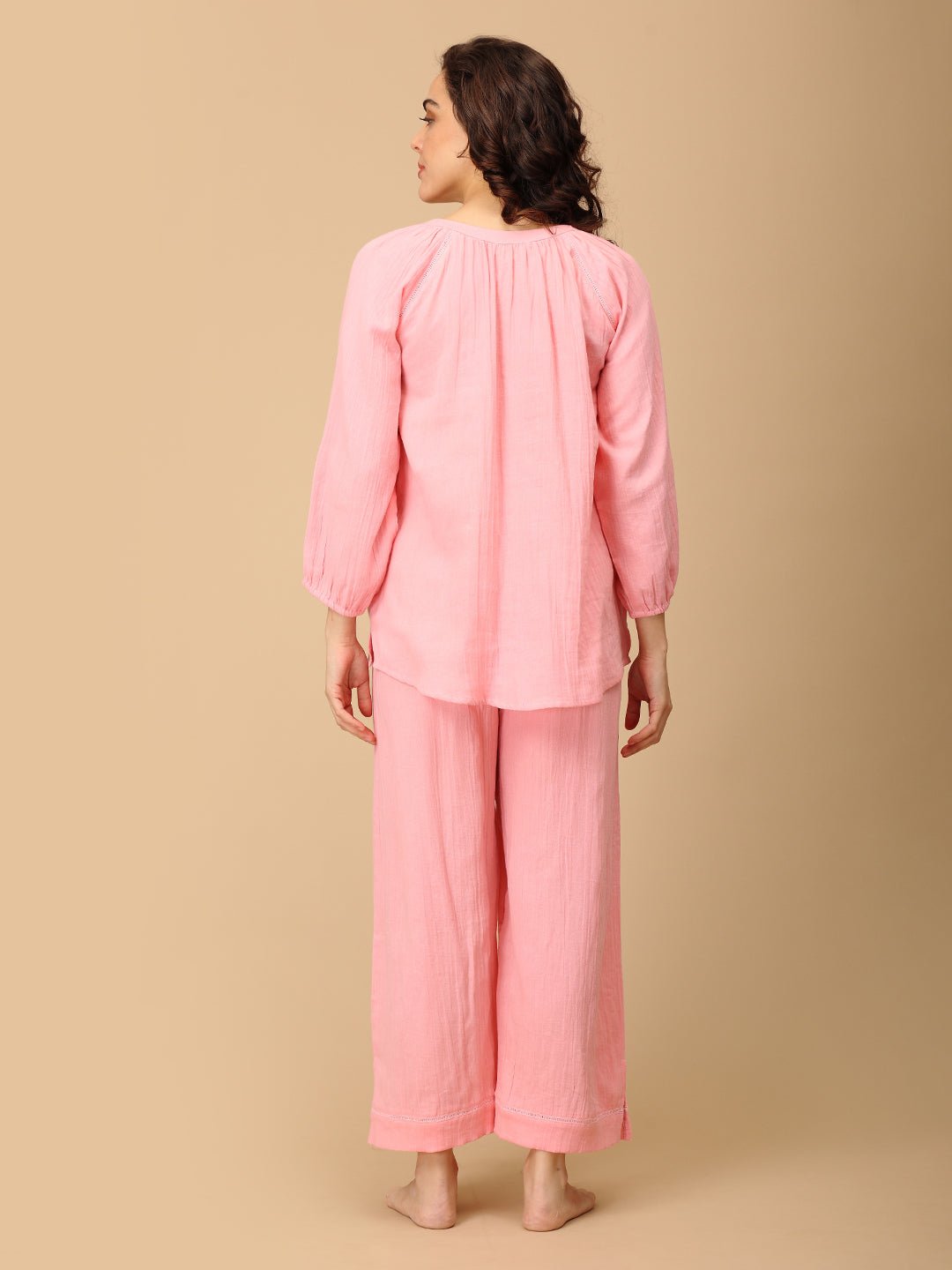  Pink Me Later Maternity and Nursing Nightwear Set Pink
