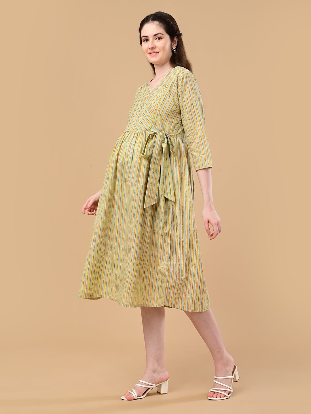  Pixel Pulse Maternity and Nursing Dress Multi