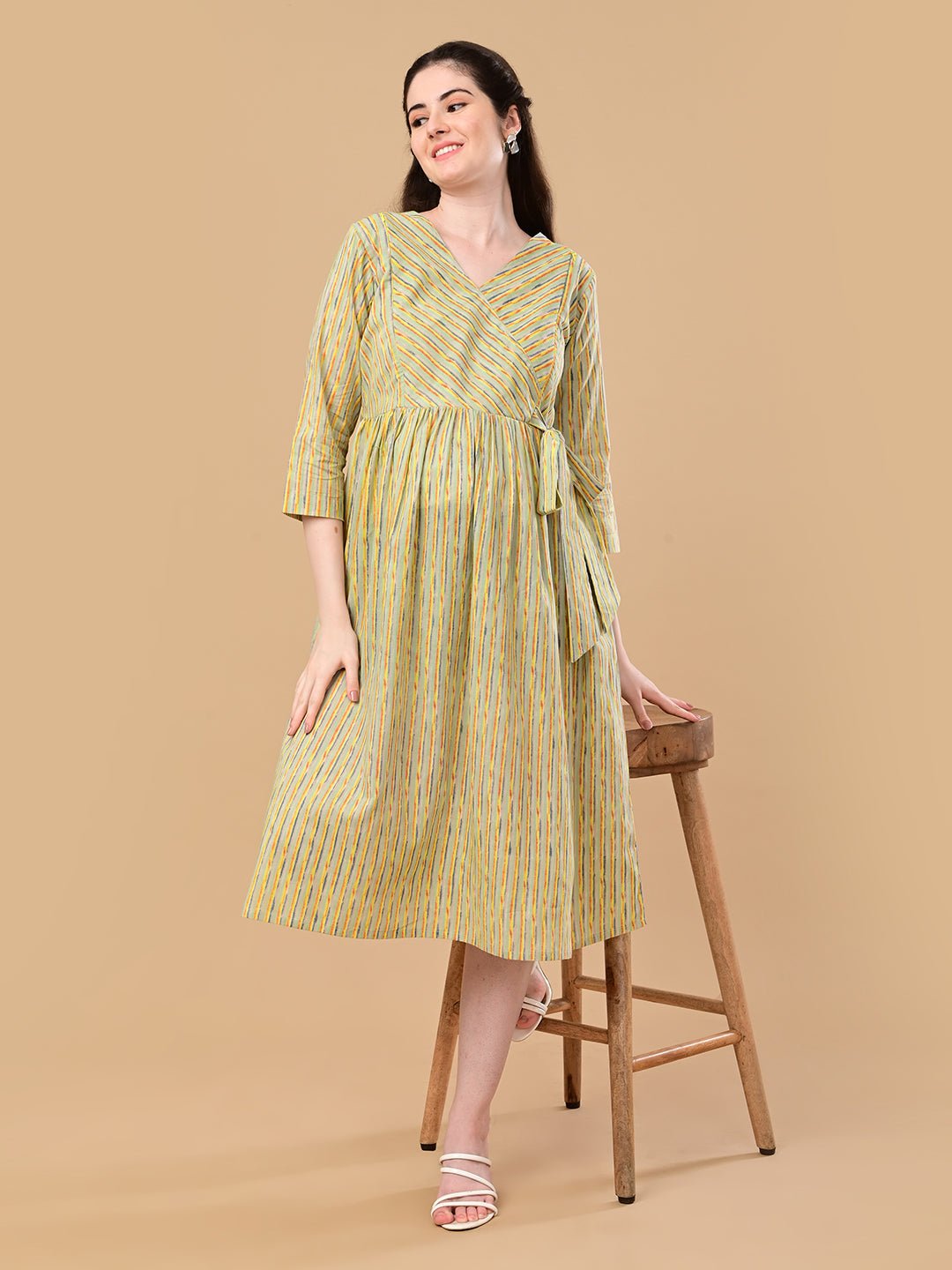  Pixel Pulse Maternity and Nursing Dress Multi