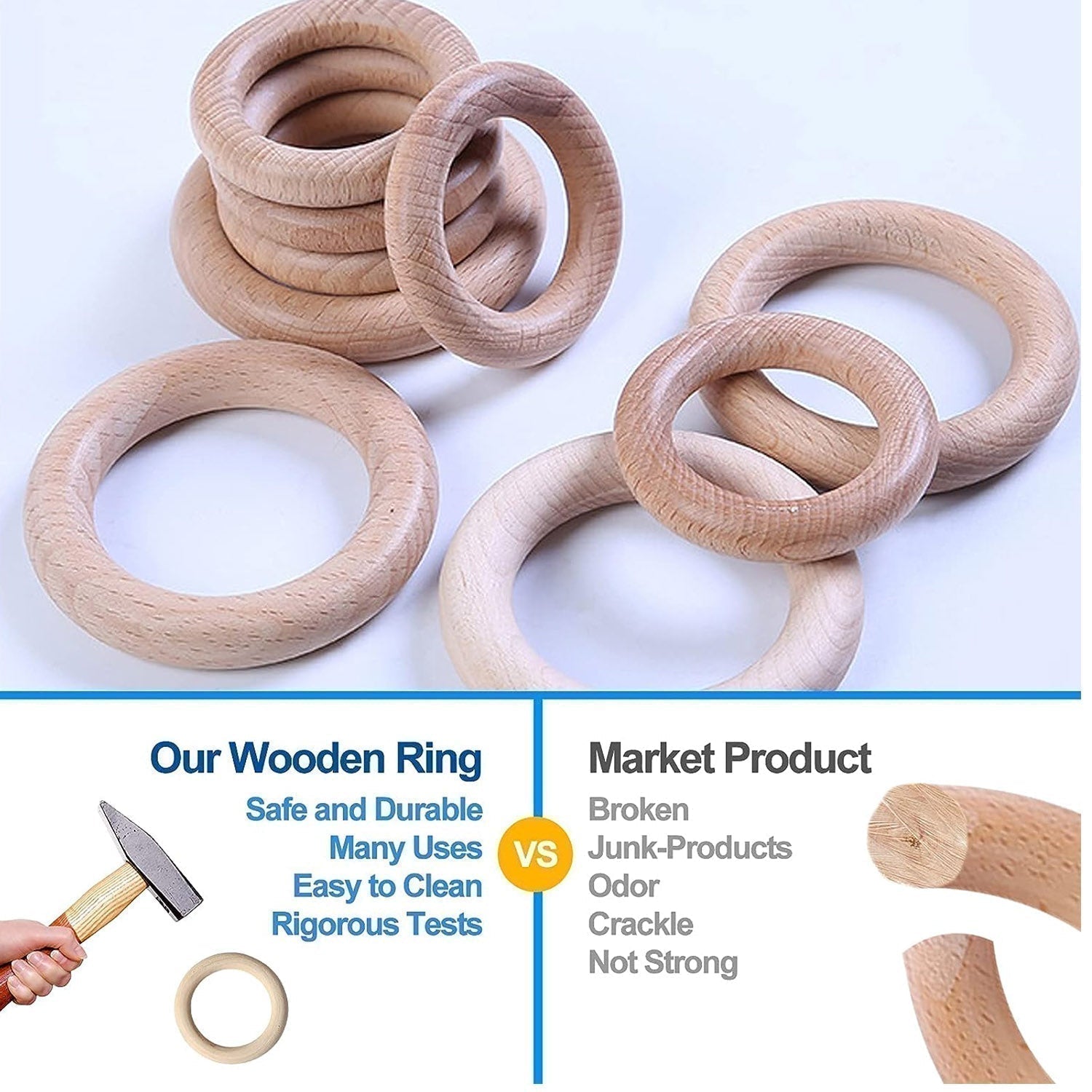 Playbox Rudder BPA Free Silicone And Wooden Teether For Babies