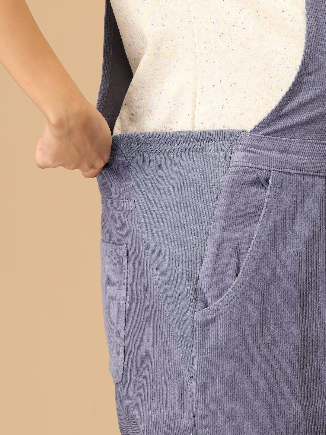  Powder Blue Corduroy Maternity Dungaree Powder Blue