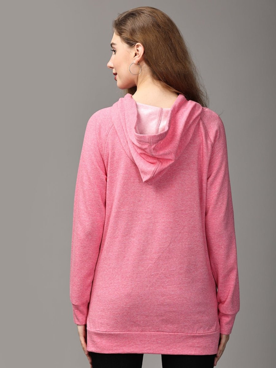 Power Pink Maternity and Nursing Hoodie Sweatshirt Pink