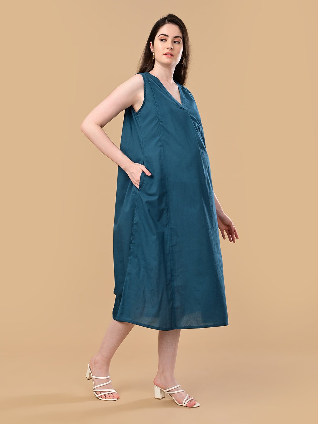  PowerFrame Maternity and Nursing Shacket Dress Orange