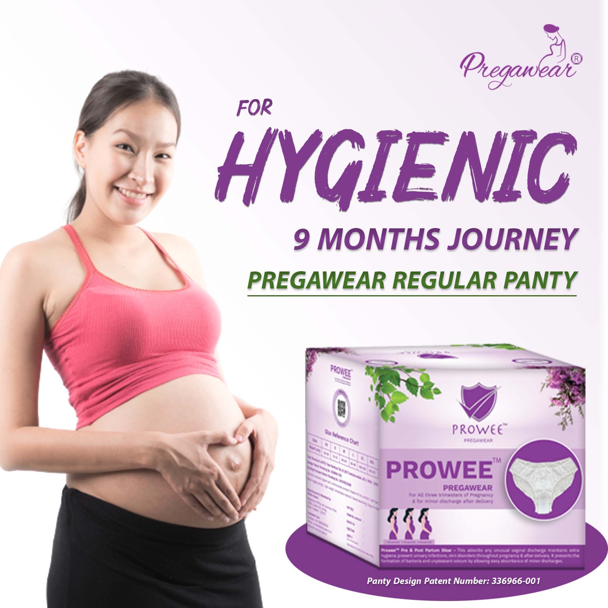 White Square Pregawear Disposable Prepartum Pregnancy Panty Pack of 5