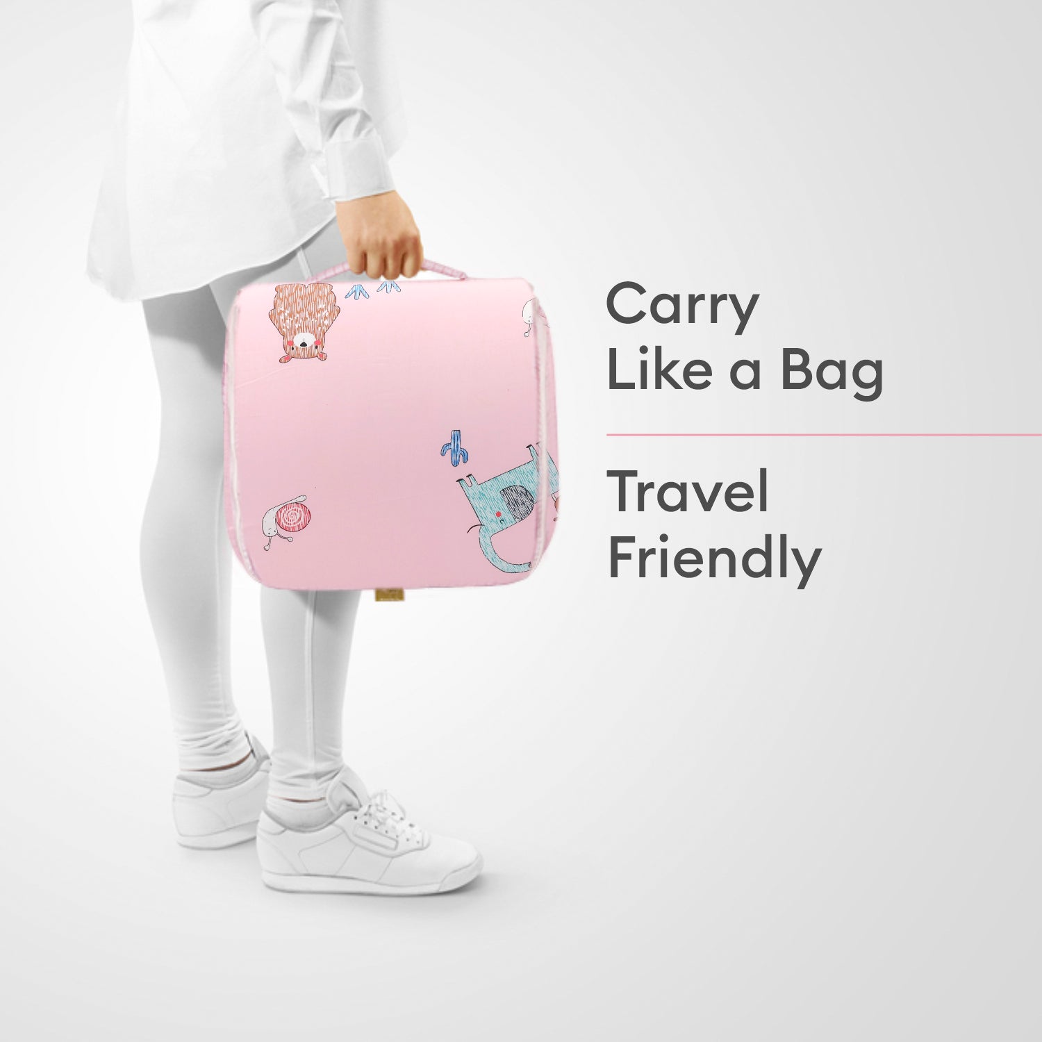 Blush Pink 100% Cotton Portable Baby Nest For Babies