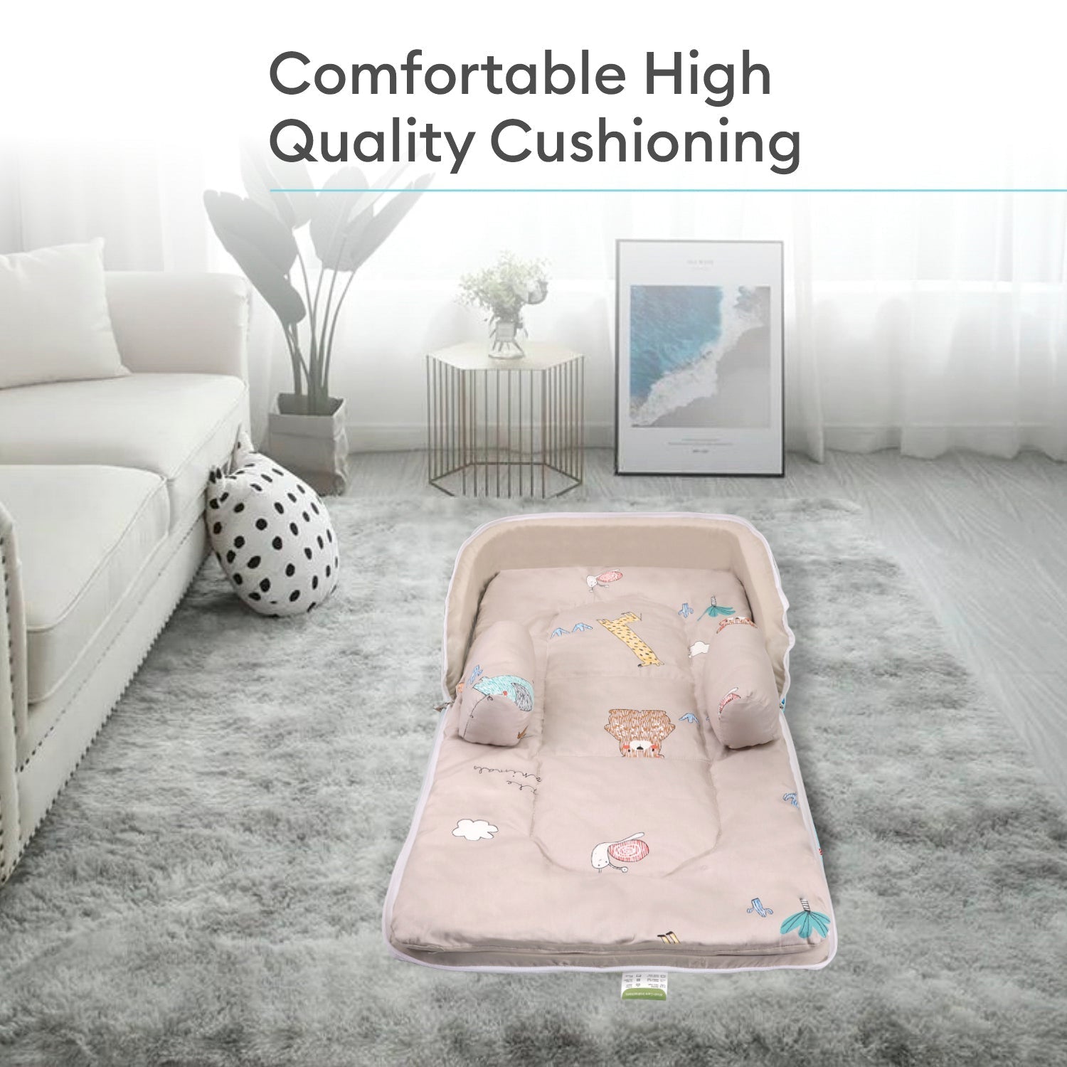 Tan Brown 100% Cotton Portable Baby Nest For Babies