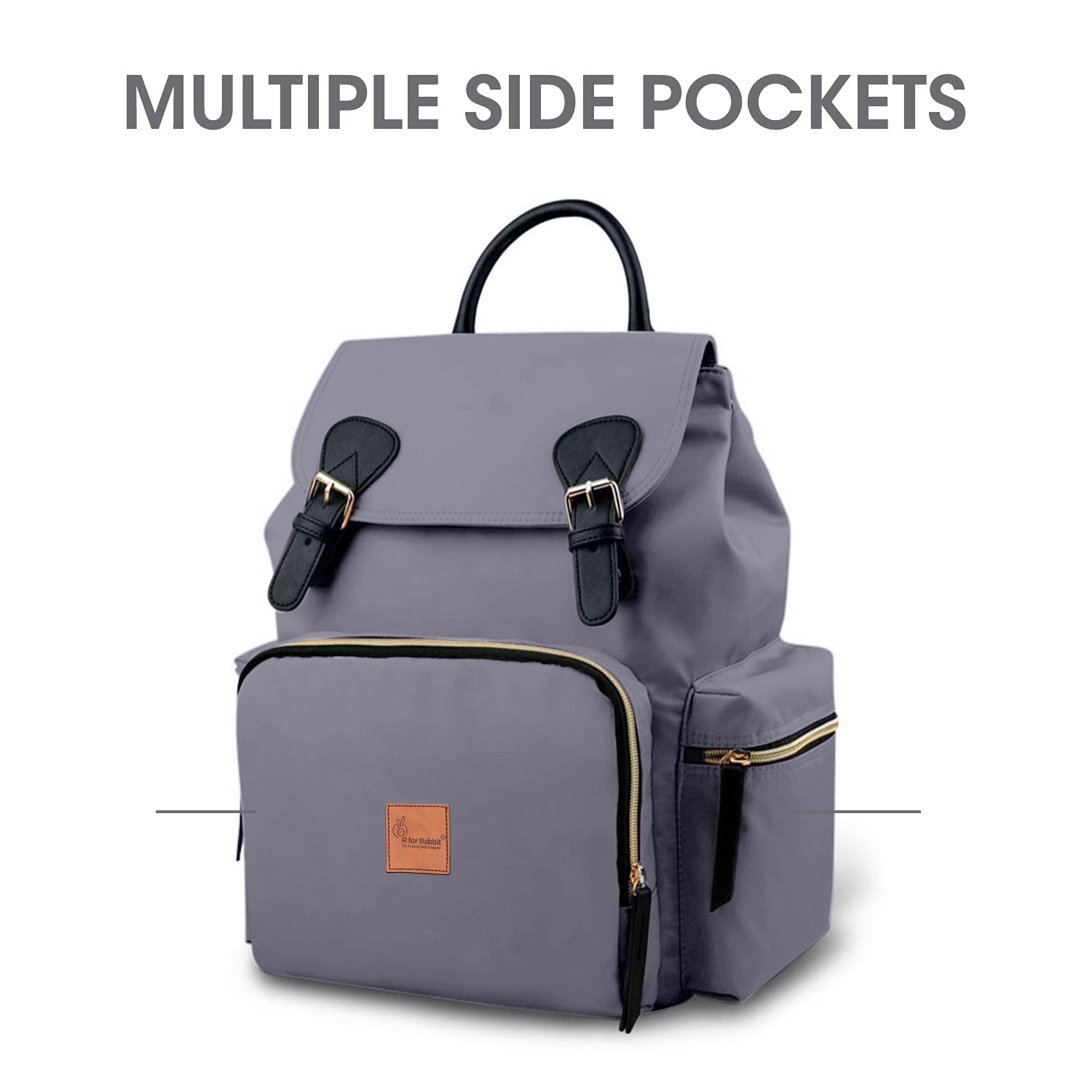 R For Rabbit Caramello Bliss Diaper Bag Grey 13.7x7.8x15.7in 1.32lb