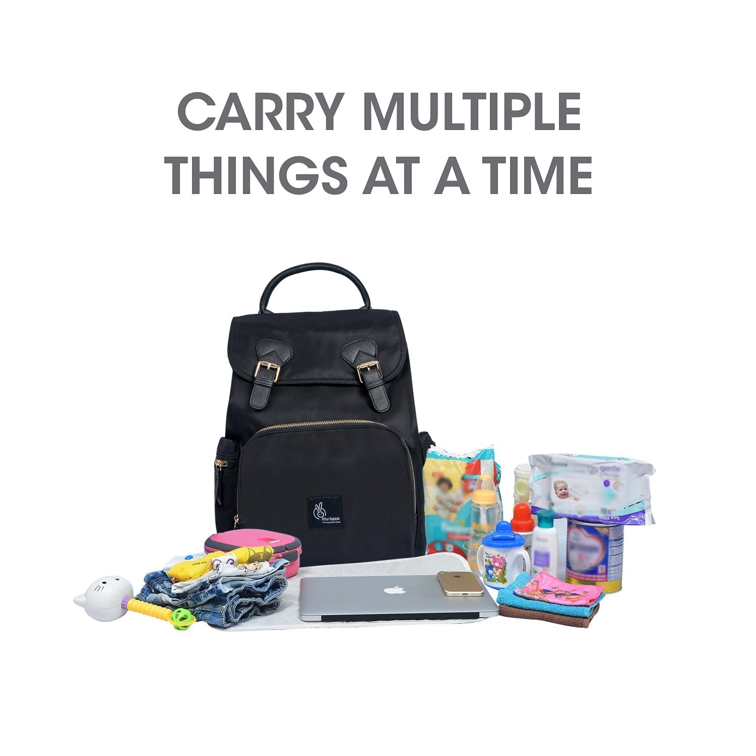 R For Rabbit Caramello Bliss Diaper Bag Black 2.2lb