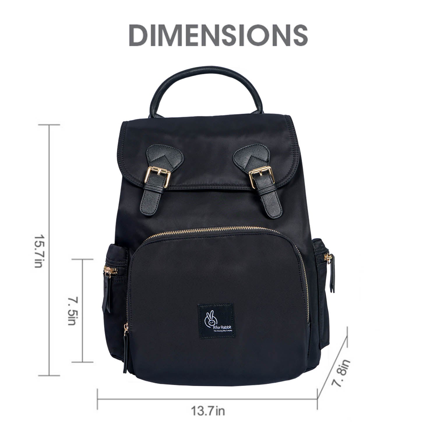R For Rabbit Caramello Bliss Diaper Bag Black 2.2lb