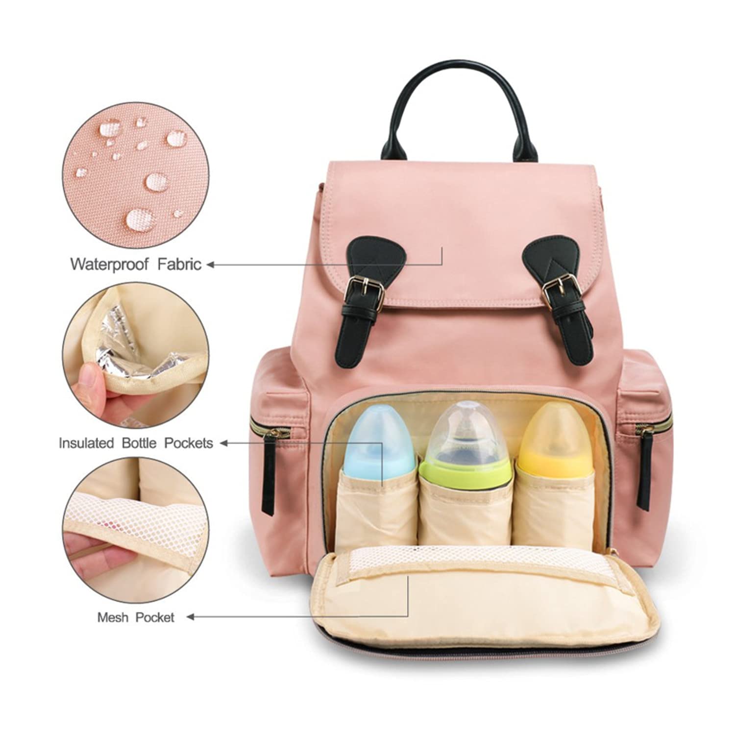 R For Rabbit Caramello Bliss Diaper Bag Pink 2.2lb