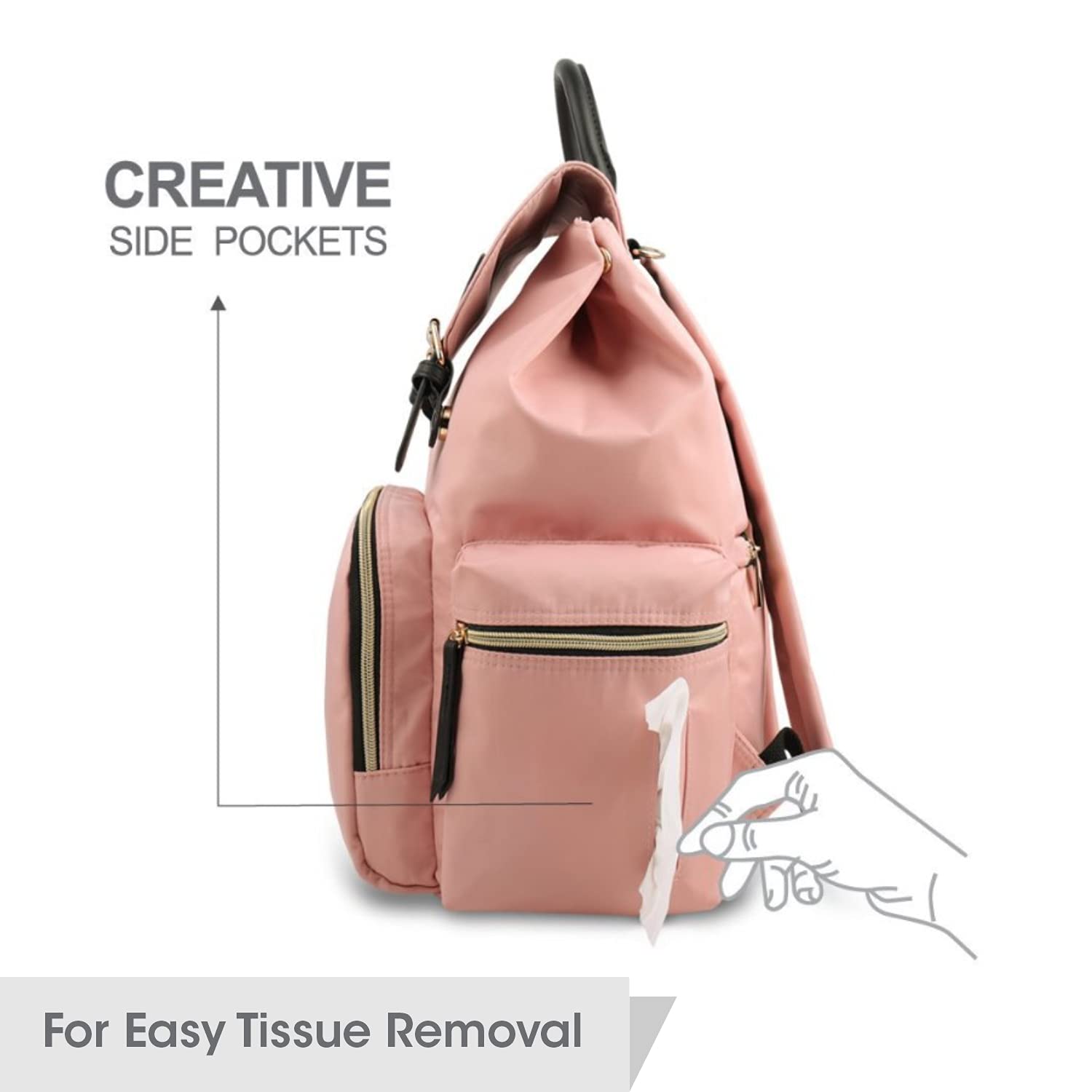 R For Rabbit Caramello Bliss Diaper Bag Pink 2.2lb