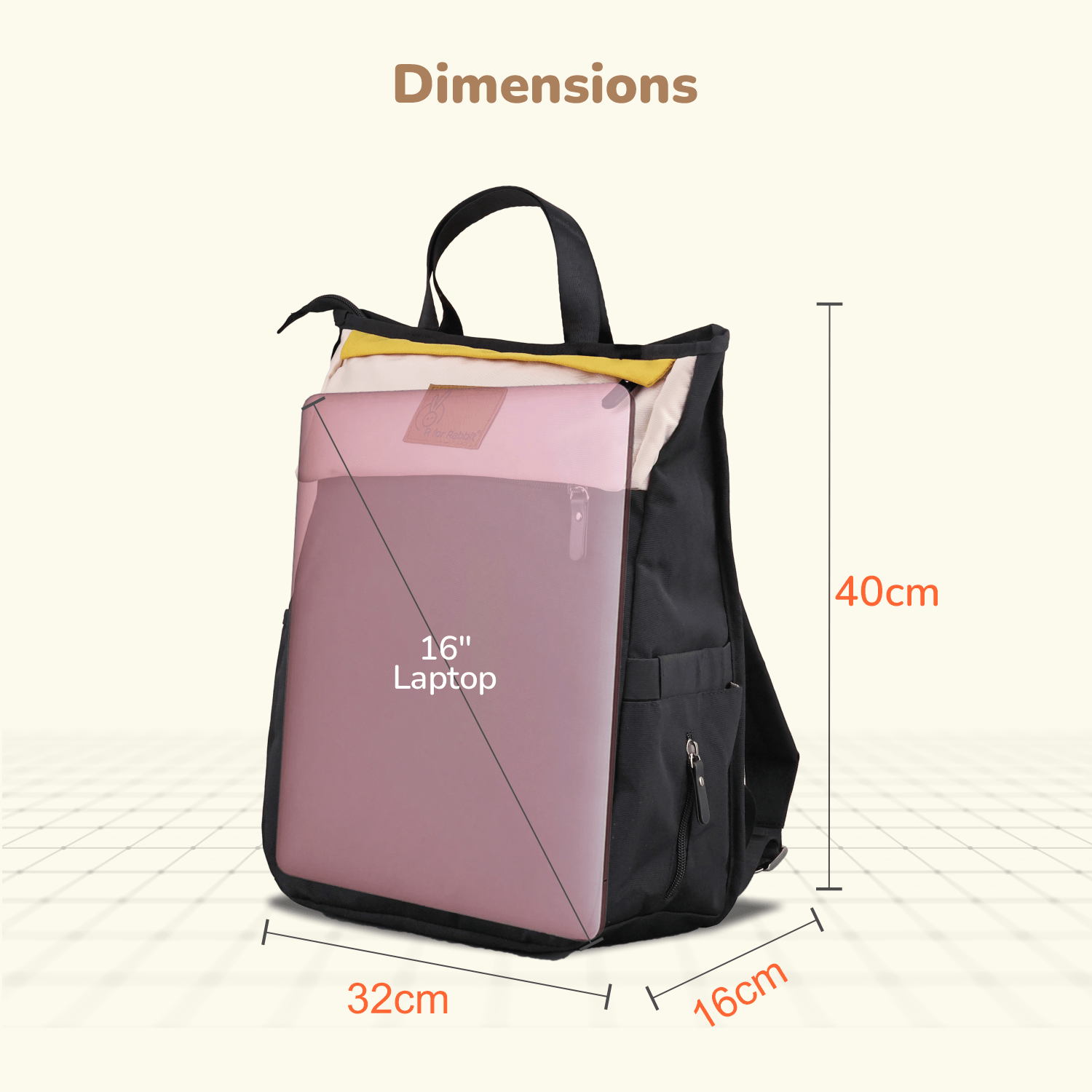 R For Rabbit Caramello Daisy Diaper Bag 21L Stroller Compatible