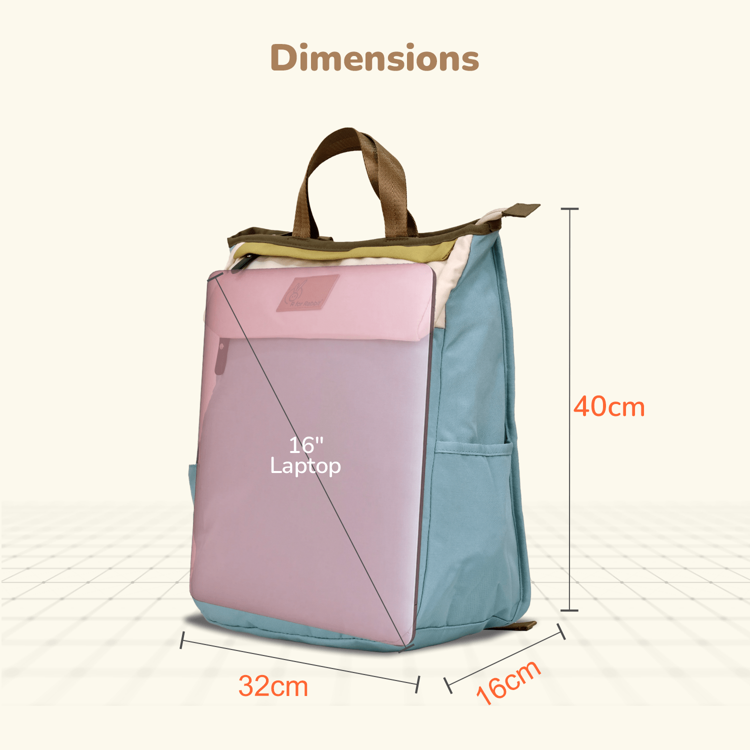 R For Rabbit Caramello Daisy Diaper Bag 21L Stroller Compatible