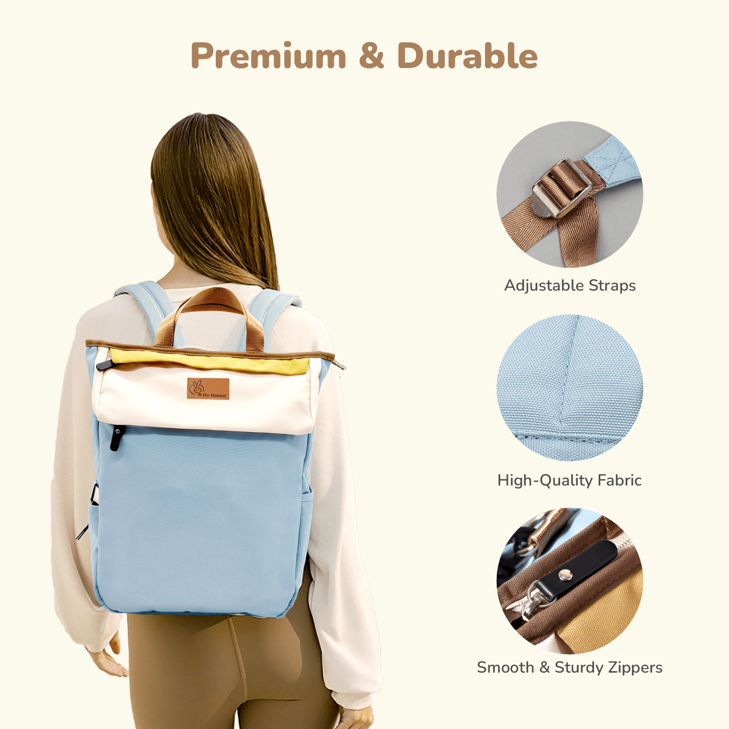 R For Rabbit Caramello Daisy Diaper Bag 21L Stroller Compatible