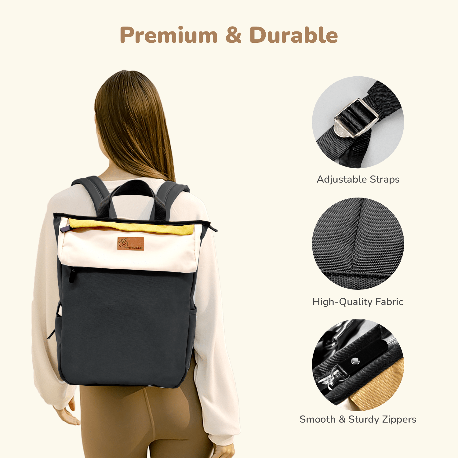 R For Rabbit Caramello Daisy Diaper Bag 21L Stroller Compatible