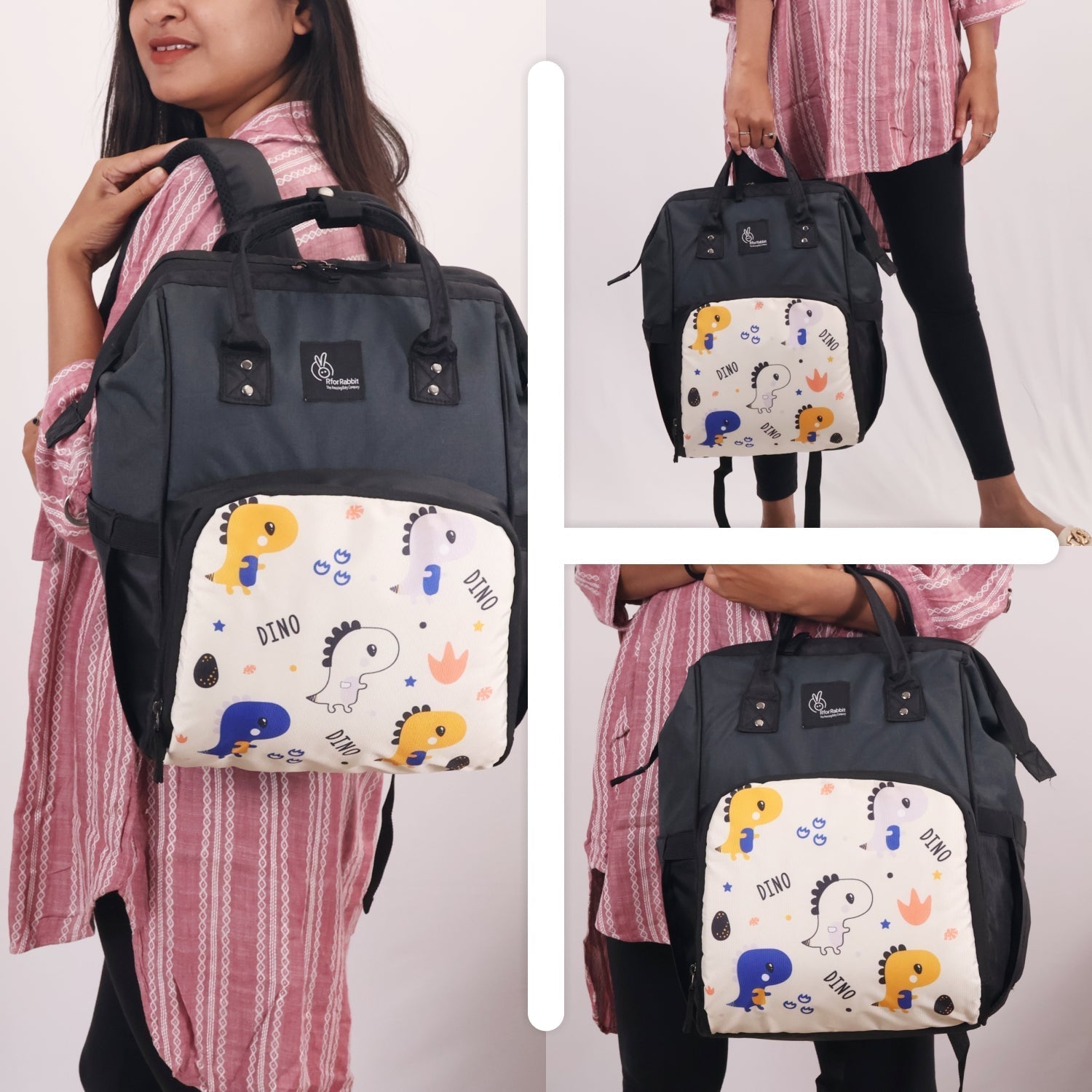R For Rabbit Caramello Dino Diaper Bag Beige 11.81x8.27x15.75in 1.32lb
