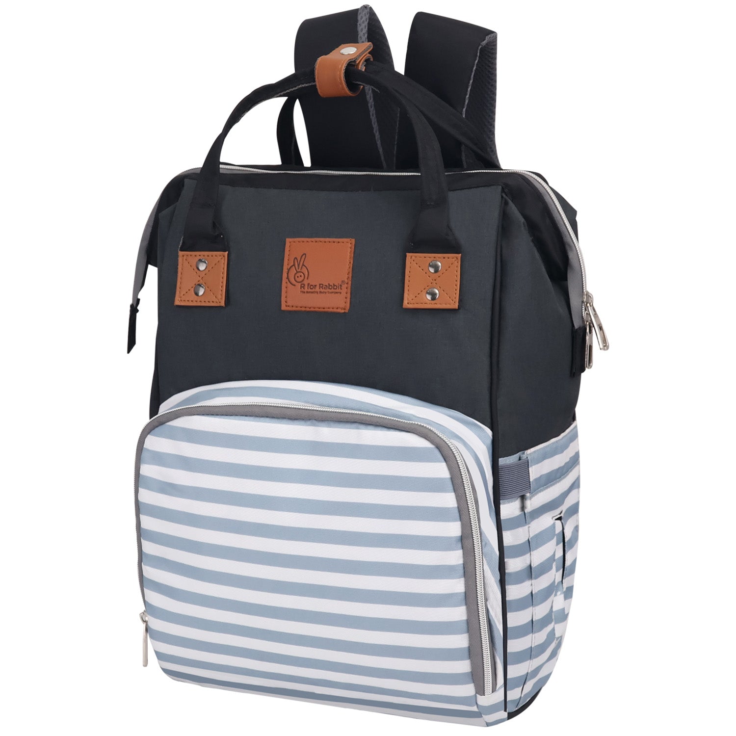 R For Rabbit Caramello Regal Diaper Bag Stripes 11x9x15in 1.32lb