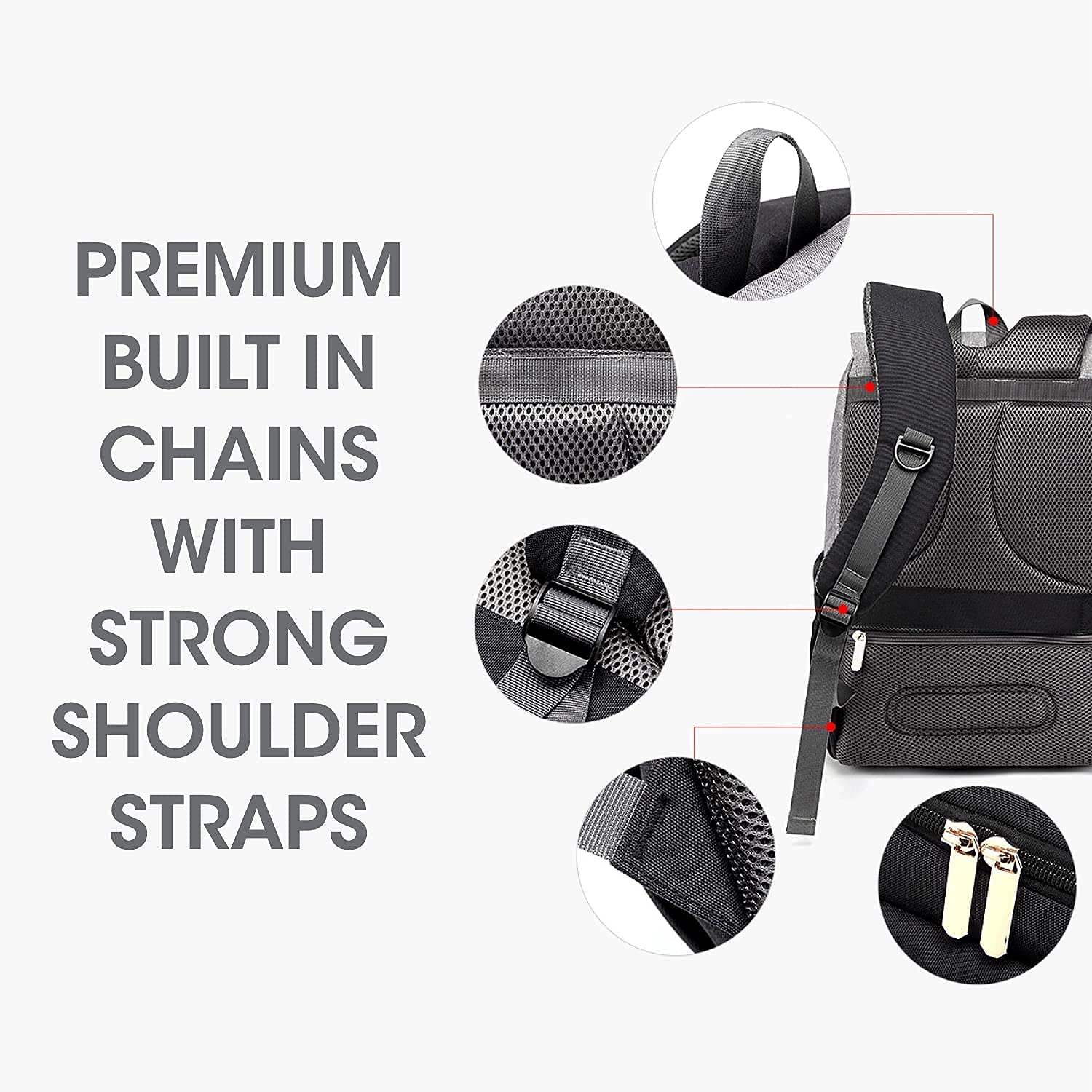 R For Rabbit Caramello Smart Diaper Bag Grey Black 17.32x10.63x7.87in 2.2lb