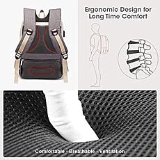 R For Rabbit Caramello Smart Diaper Bag Grey Black 17.32x10.63x7.87in 2.2lb